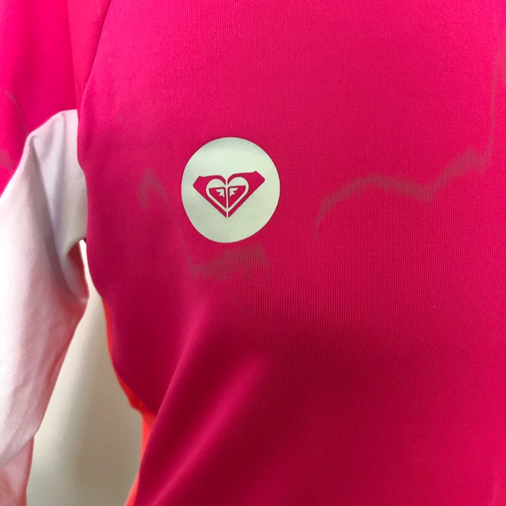 Roxy Pink Rash Guard Top - Picture 4 of 7